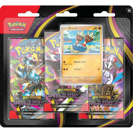 Pokemon TCG - Mega Evolution - Pitch Black (ME5) - 3-Pack Blister (Engelska)