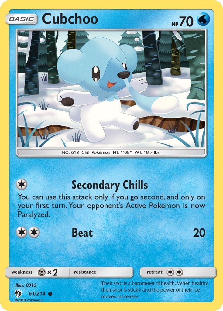 Cubchoo (Lost Thunder) 61/214 [Near Mint]